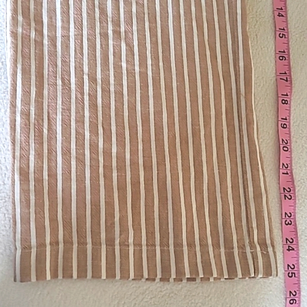 Abercrombie & Fitch Beige and White Striped Linen Jumpsuit - Picture 10 of 16